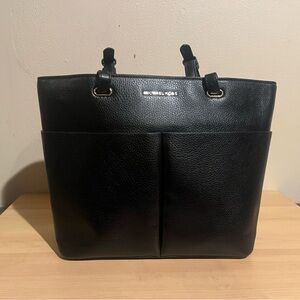 Michael Kors Black Leather Tote Bag